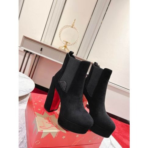 Christian Louboutin Movidastic 130mm Bottines Basses Veau Velours Noir – Image 2
