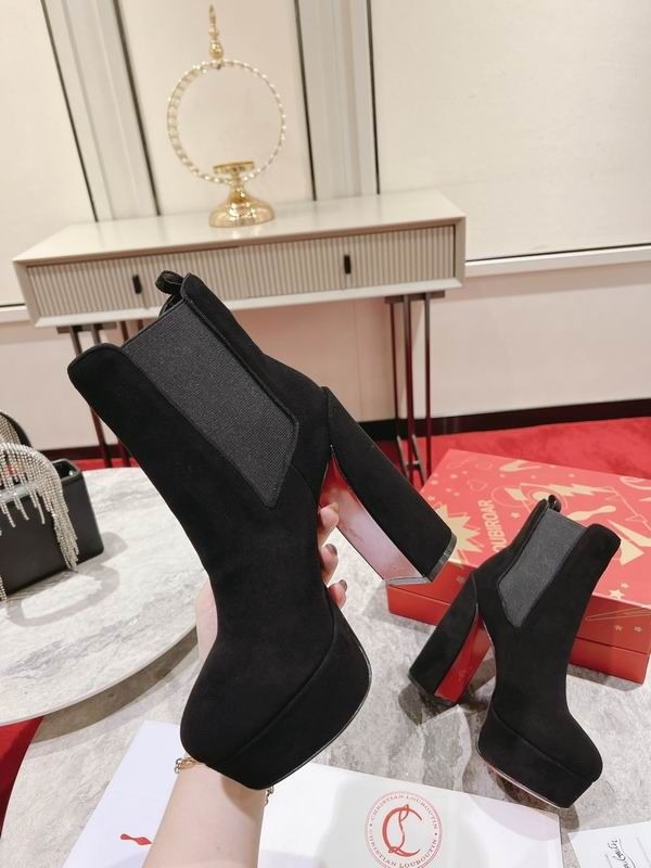 Christian Louboutin Movidastic 130mm Bottines Basses Veau Velours Noir – Image 3