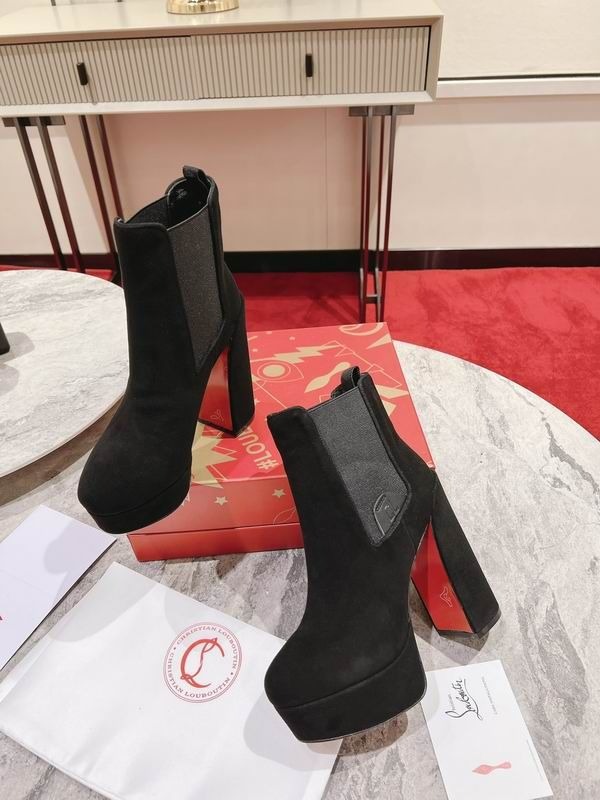 Christian Louboutin Movidastic 130mm Bottines Basses Veau Velours Noir – Image 4