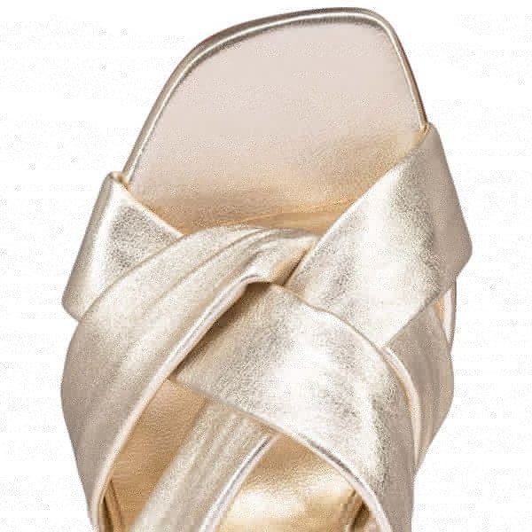 Christian Louboutin Mules Dispo Cllub 85 mm Sahara/lin Platine Nappa – Image 2