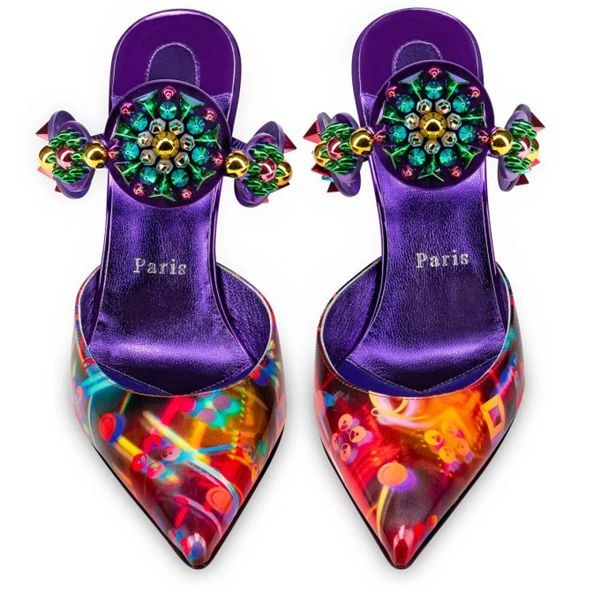 Christian Louboutin Mules Miss Goldora 85 mm Vers Multi/mix Multi Ab/lin El Vernis – Image 3