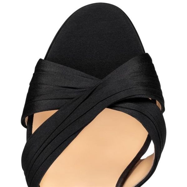 Christian Louboutin Mules Nicol Is Back 85 mm Crêpe Satin/satin/lurex Noir – Image 2