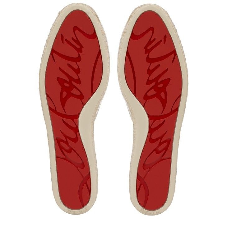 Christian Louboutin Espadrilles Nanou Lace Cl en toile olona et cuir bianco – Image 5