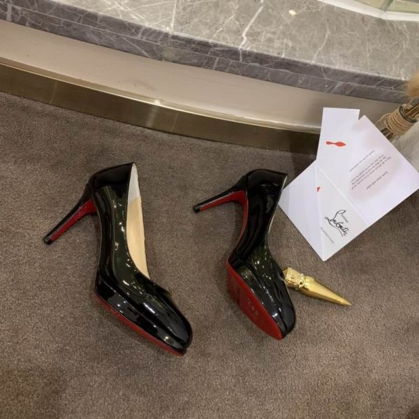 Christian Louboutin New Simple Escarpins 85mm Cuir Verni Noir – Image 2