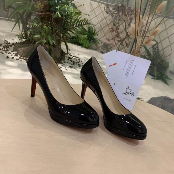 Christian Louboutin New Simple Escarpins 85mm Cuir Verni Noir