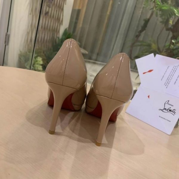 Christian Louboutin New Simple Escarpins 85mm Cuir Verni Nude – Image 4