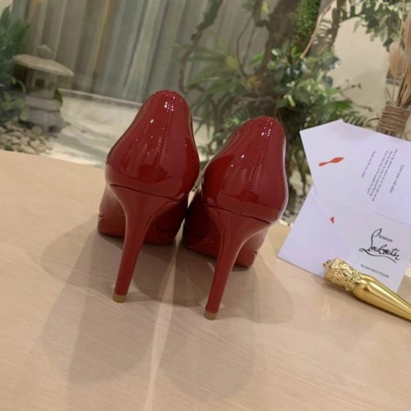 Christian Louboutin New Simple Escarpins 85mm Cuir Verni Rouge – Image 3