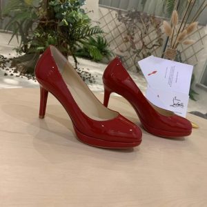 Christian Louboutin New Simple Escarpins 85mm Cuir Verni Rouge