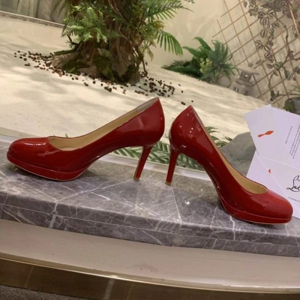 Christian Louboutin New Simple Escarpins 85mm Cuir Verni Rouge – Image 4