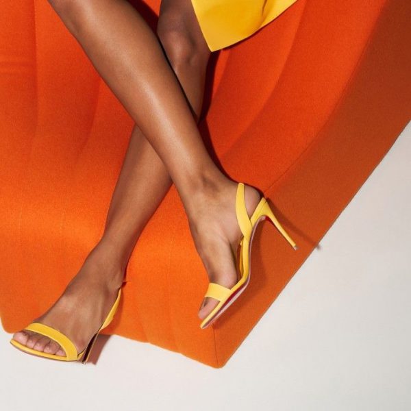 Sandales Christian Louboutin O Marylin 85 mm, cuir nappa Pollen – Image 5