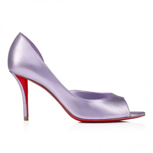 Christian Louboutin Open Apostropha escarpins 80 mm en cuir nappa iridescent parme – Image 2