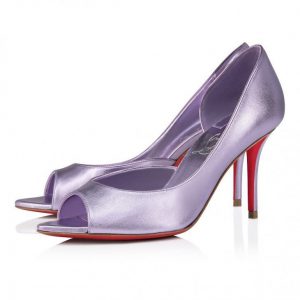 Christian Louboutin Open Apostropha escarpins 80 mm en cuir nappa iridescent parme