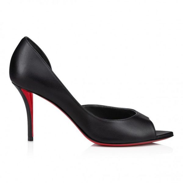 Christian Louboutin Open Apostropha escarpins 80 mm en cuir nappa noir – Image 2