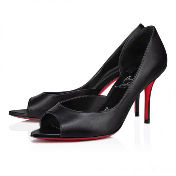 Christian Louboutin Open Apostropha escarpins 80 mm en cuir nappa noir