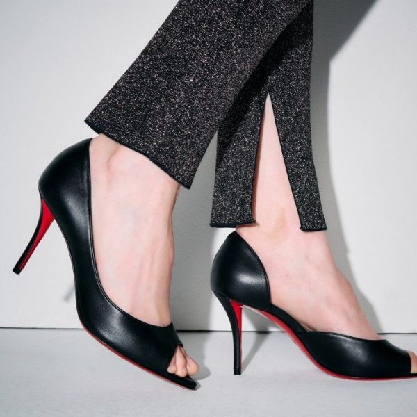 Christian Louboutin Open Apostropha escarpins 80 mm en cuir nappa noir – Image 5