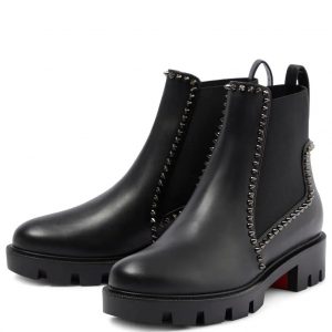 Christian Louboutin Out Lina Bottines en Cuir Ornementé