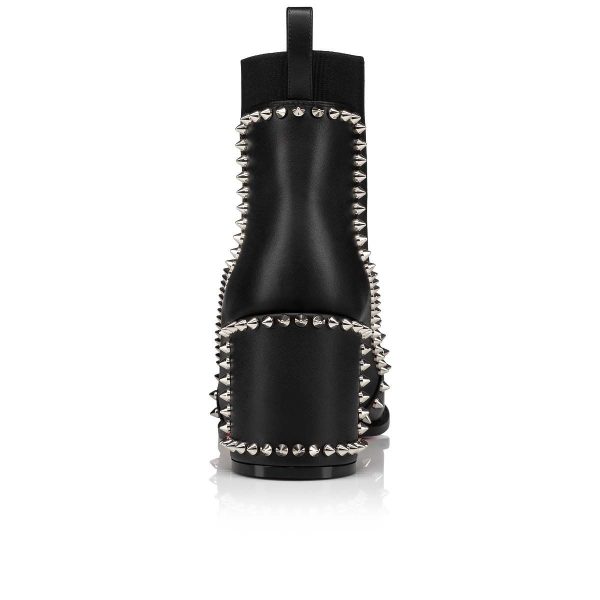 Christian Louboutin Out Line Bottines Cloutées Hautes 70mm Cuir de Veau Noir – Image 2