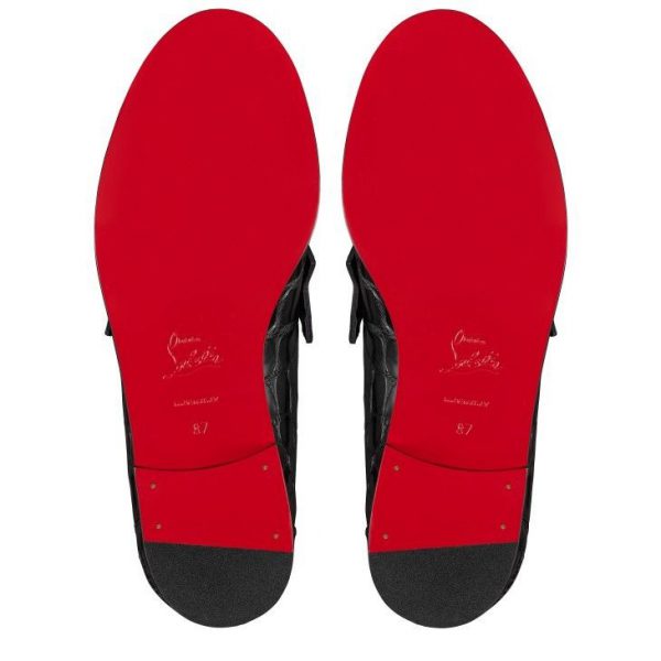 Christian Louboutin Mocassins Penny en cuir de veau embossé alligator blanc – Image 4