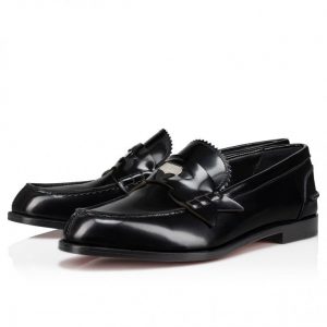 Christian Louboutin Mocassins Penny Femme en cuir de veau noir