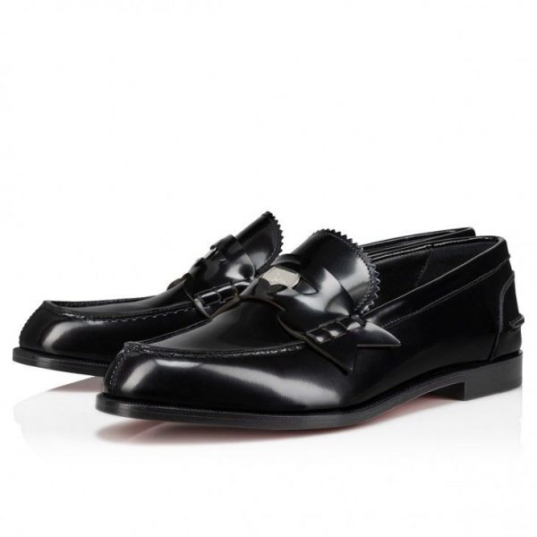 Christian Louboutin Mocassins Penny Femme en cuir de veau noir