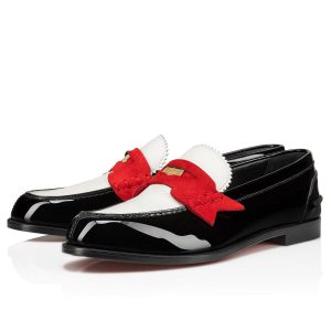 Christian Louboutin Mocassins Penny Femme en cuir de veau verni multicolore