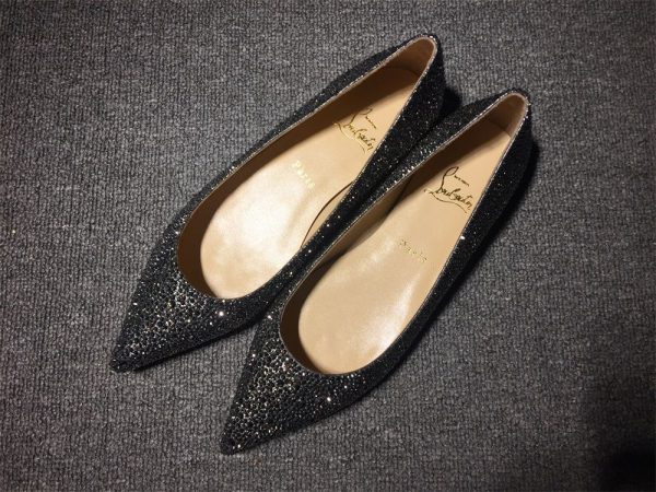 Christian Louboutin Pigalle Ballerines avec Strass Noir