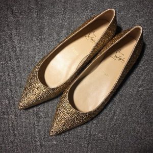 Christian Louboutin Pigalle Ballerines avec Strass Or