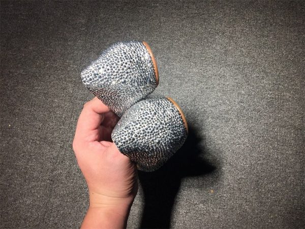 Christian Louboutin Pigalle Ballerines avec Strass Argent – Image 4