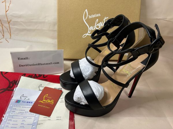 Christian Louboutin Choca plateformes 150 mm cuir noir – Image 5