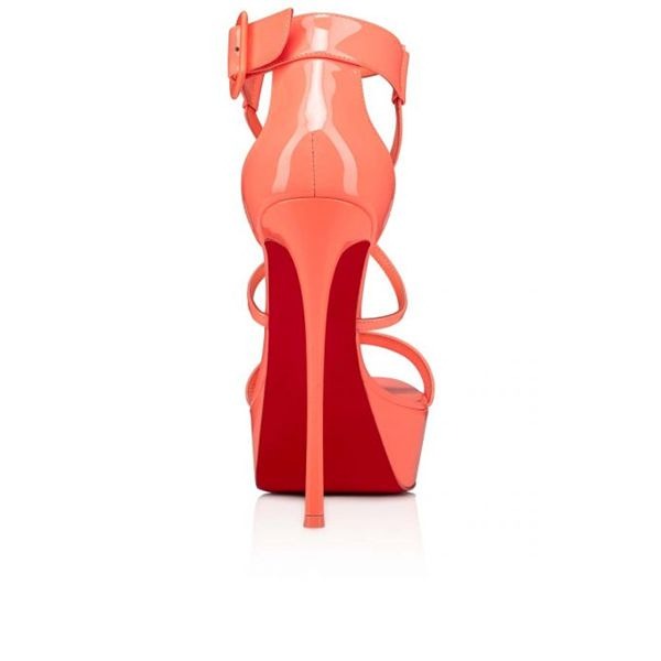 Christian Louboutin Choca plateformes 150 mm cuir verni Drag/lin Drag – Image 2