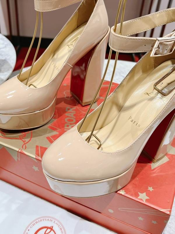 Christian Louboutin Movida Jane plateformes 130 mm cuir verni nude – Image 2