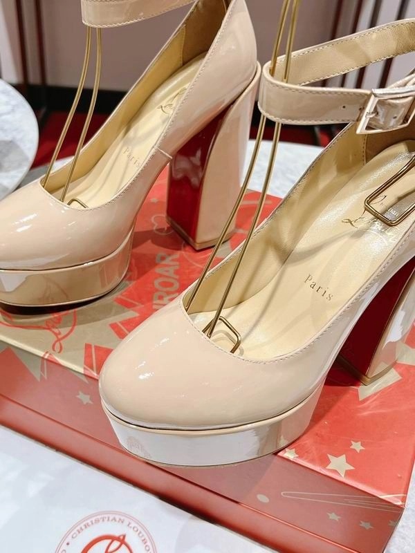 Christian Louboutin Movida Jane plateformes 130 mm cuir verni nude – Image 2