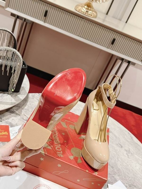 Christian Louboutin Movida Jane plateformes 130 mm cuir verni nude – Image 3