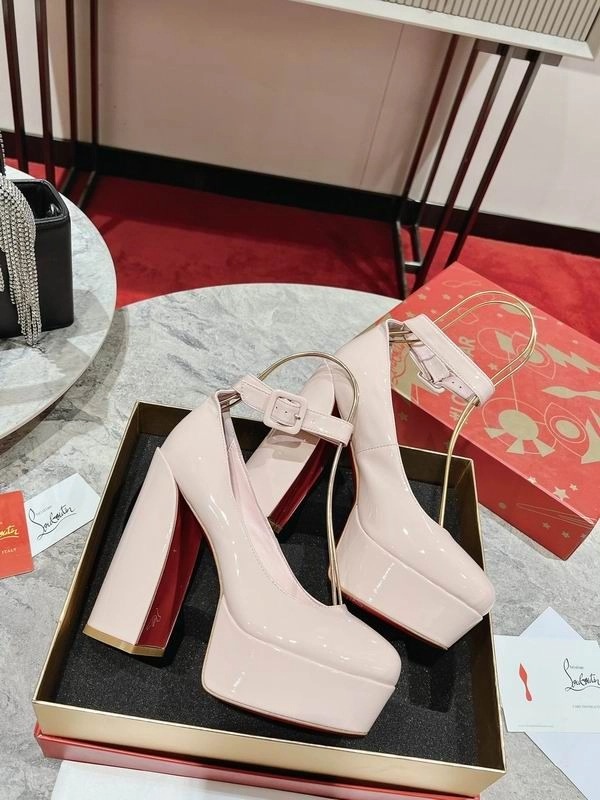 Christian Louboutin Movida Jane plateformes 130 mm cuir verni rose – Image 2