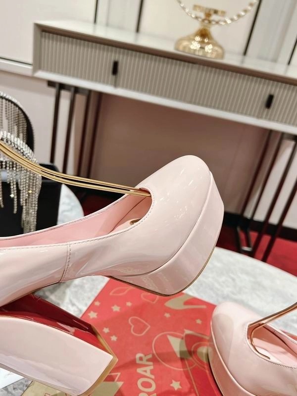 Christian Louboutin Movida Jane plateformes 130 mm cuir verni rose – Image 3