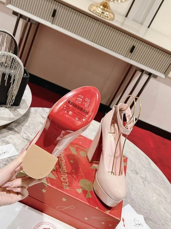 Christian Louboutin Movida Jane plateformes 130 mm cuir verni rose – Image 4