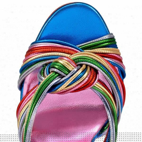 Christian Louboutin Plateformes Multitaski Alta 120 mm Cuir Multi/lin Confettis – Image 3