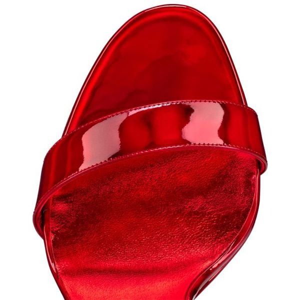 Christian Louboutin Queen Alta plateformes 150 mm cuir de veau verni Loubi/lin Psy Loubi – Image 3