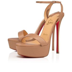 Christian Louboutin Queen Alta plateformes 150 mm cuir nappa nude
