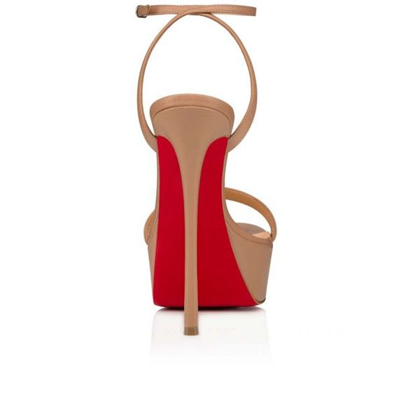Christian Louboutin Queen Alta plateformes 150 mm cuir nappa nude – Image 2