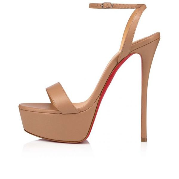 Christian Louboutin Queen Alta plateformes 150 mm cuir nappa nude – Image 4