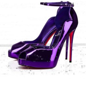 Christian Louboutin Round Chick plateformes 120 mm cuir specchio Elektra/lin Elektra