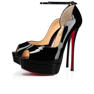 Christian Louboutin Round Chick plateformes 150 mm cuir verni noir