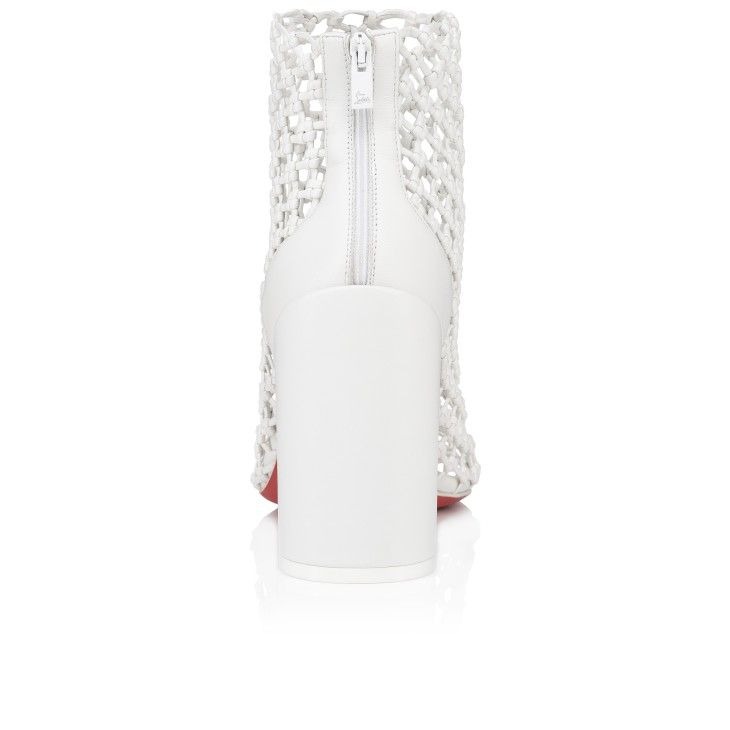 Christian Louboutin Porlibooty 85mm Bottines Basses Cuir Nappa Bianco – Image 3
