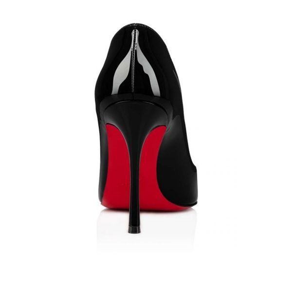 Christian Louboutin Escarpin Chick up 100 mm Noir/lin Porpora-multi Verni – Image 3