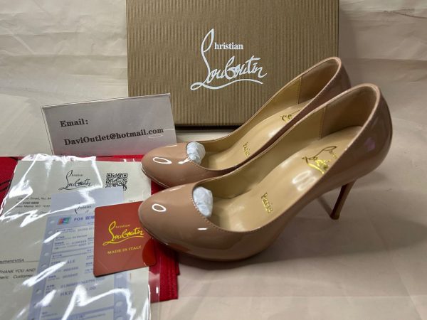 Christian Louboutin Pumppie escarpins 85 mm en cuir de veau verni blush – Image 5