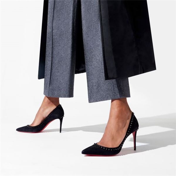 Christian Louboutin Escarpins Anjalina 85 mm Noir/noir Gun Cuir Daim – Image 5
