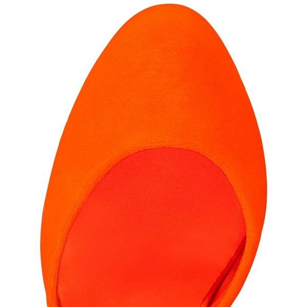 Christian Louboutin Escarpins Betty Sling Velours 100 mm Sunrise/lin Sunrise Chaussures – Image 3