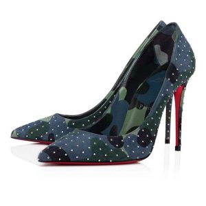 Christian Louboutin Escarpins Kate Plume 100 mm Multi/sv/lin Multi Daim Veau