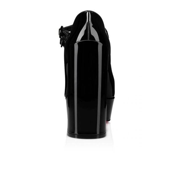 Christian Louboutin Escarpins Movide Jane 130 mm Noir/lin Noir Verni – Image 3
